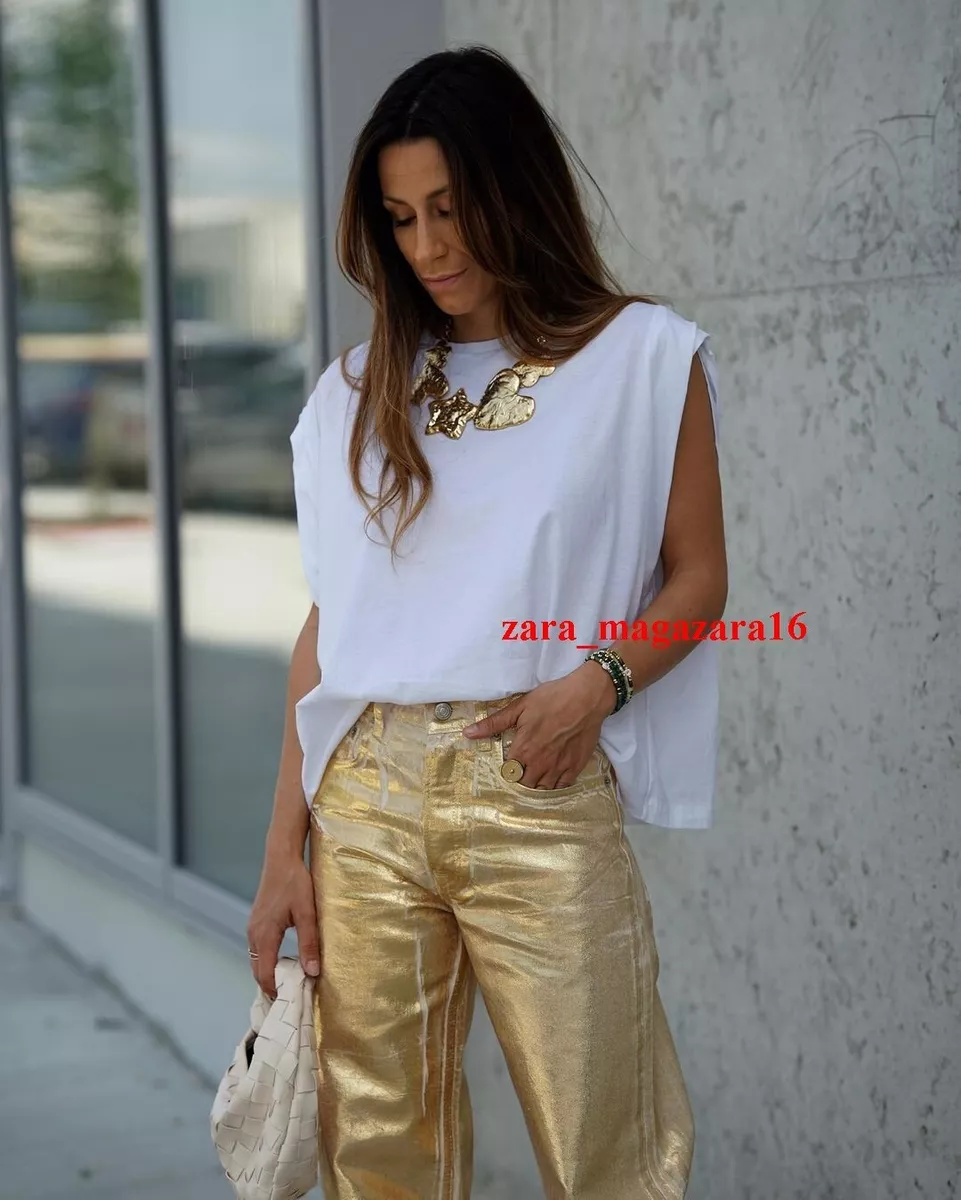 Metallic Belted Pant - Metallic - Pants - Cropped - Women's Clothing - Storm