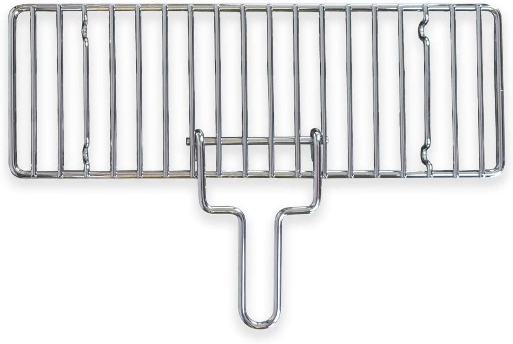 Griglia Piccola 13X37 Cm Cromata Con Manico Per Cottura Carne, Pane Su Cuoci Arr