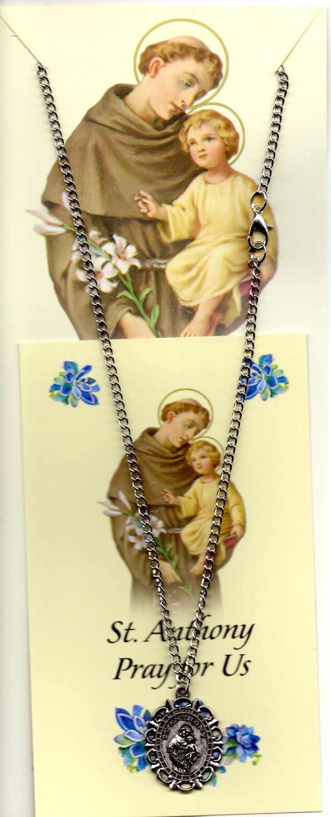 St Anthony patron saint of the impossible, necklace & oval medal, accept offers