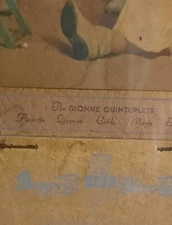 Dionne Quints 1937 advertising calander ( Daggets Chocolates)