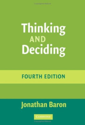 Thinking and Deciding Hardcover Jonathan Baron