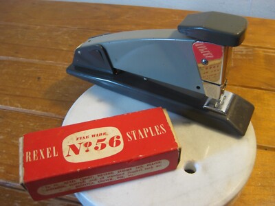Vintage REXEL Stapler (Working Order) Original Box Number 56 Staples (1960s)