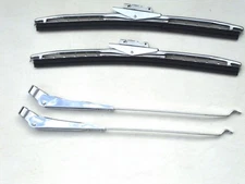 1956 56 FORD TRUCK 11 INCH WIPER BLADES & STAINLESS ARMS  F100 F250  NEW =