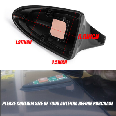 Ebony Black FM/AM Shark Fin Antenna Cover For 2016 hyundai sonata 2014 ...