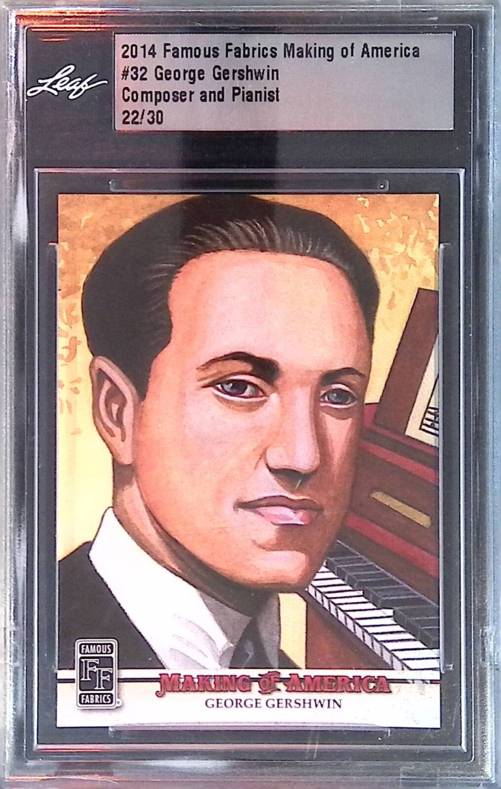 George gershwin 32 2014 famous fabrics making of america card numbered