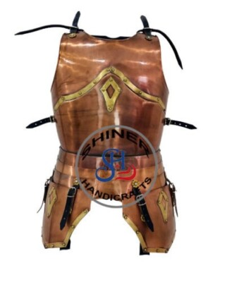 Medieval 18 Gauge Steel Gothic Armor Breastplate Jacket Copper Finish Cosplay