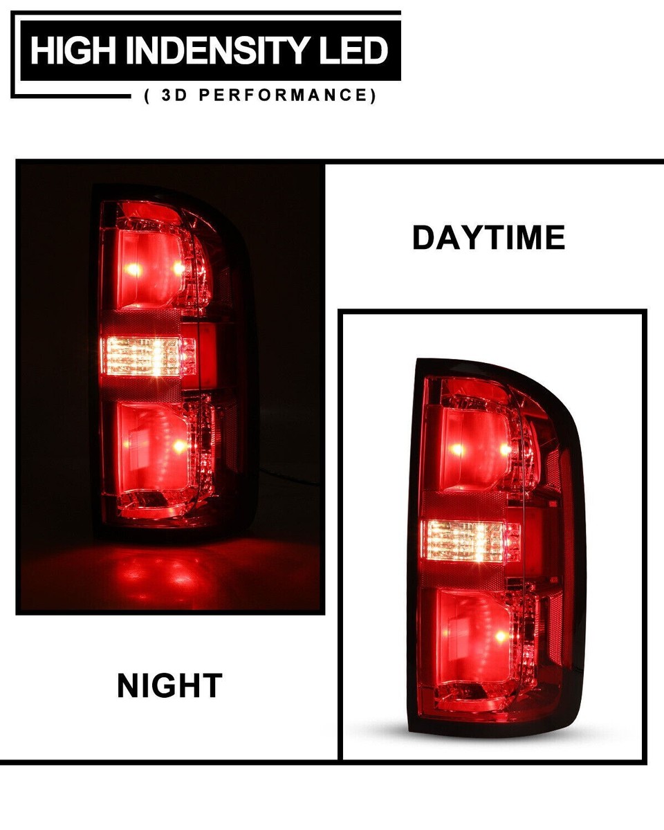 Faro Posteriore Sinistro Per Chevy Colorado 2015-2021 - Auto-Lightingo, Cromato E Rosso
