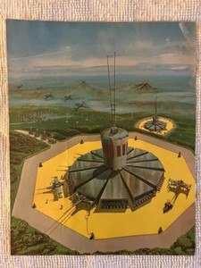 1960's August Holland Litho Print- PLANET BASE STATION # 168, Signed