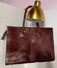 Borsa in vera pelle in pelle Made in Italy marrone