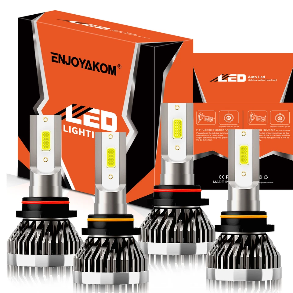 Kit de 4 bombillas LED de haz alto bajo para Infiniti J30 1993-1997 6000K Foto 2 de 4