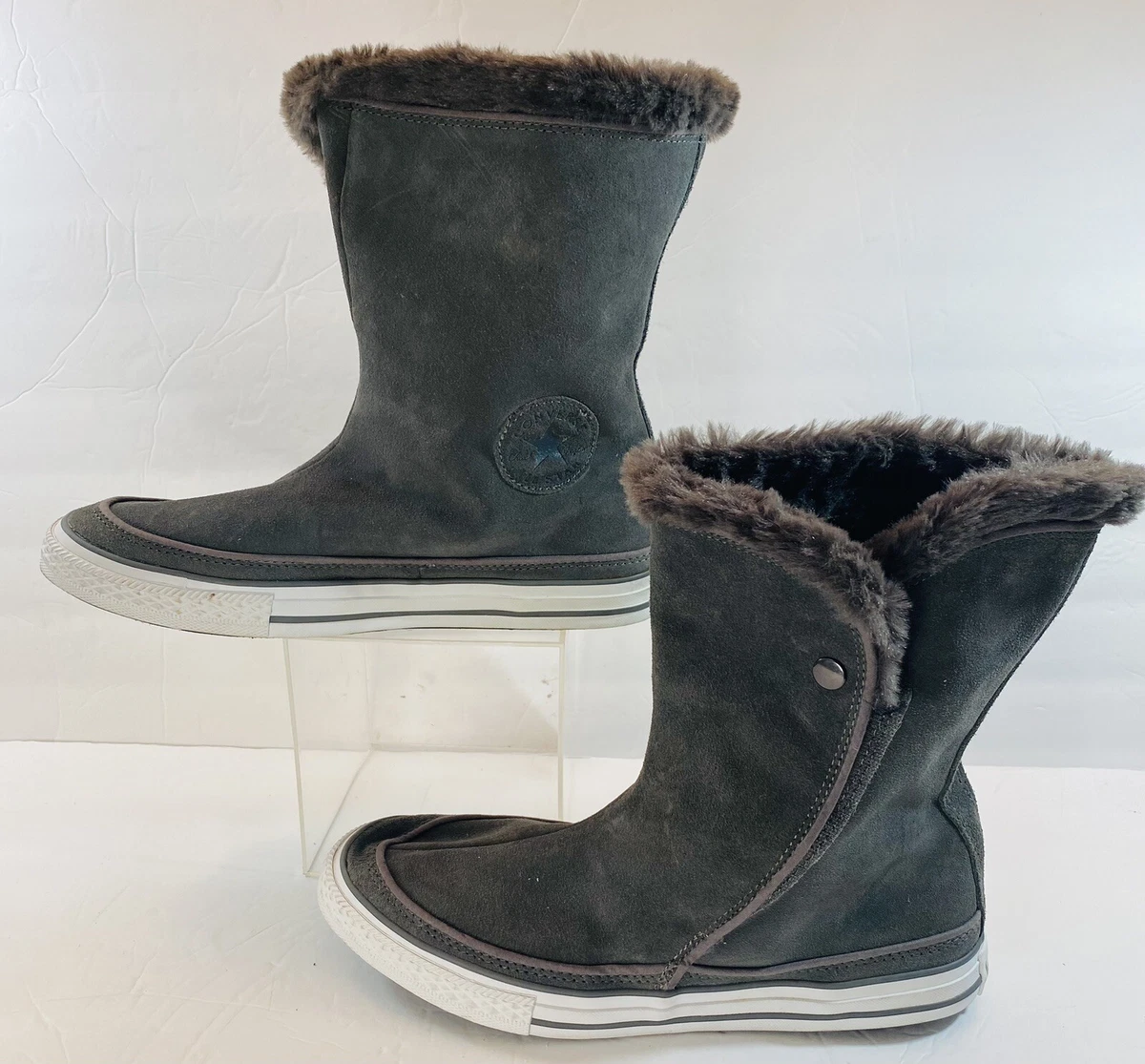 Converse boots with fur sale