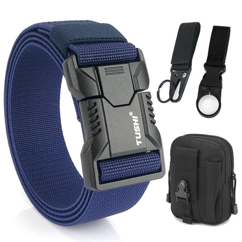 New Tactical Outdoor Belt for Men and Women Aluminum Alloy Buckle Quick Elastic - Picture 38 of 42