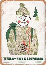 METAL SIGN - 1969 Russian Tourism Vintage Ad