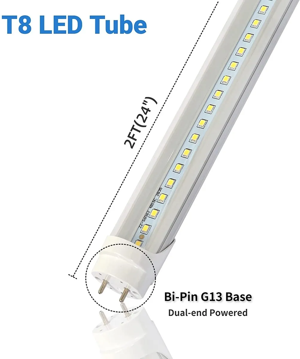 Kurve otte Kridt 2FT T8 LED Tube Light, 12W (30W Equivalent), 1560LM 3 PACK | eBay