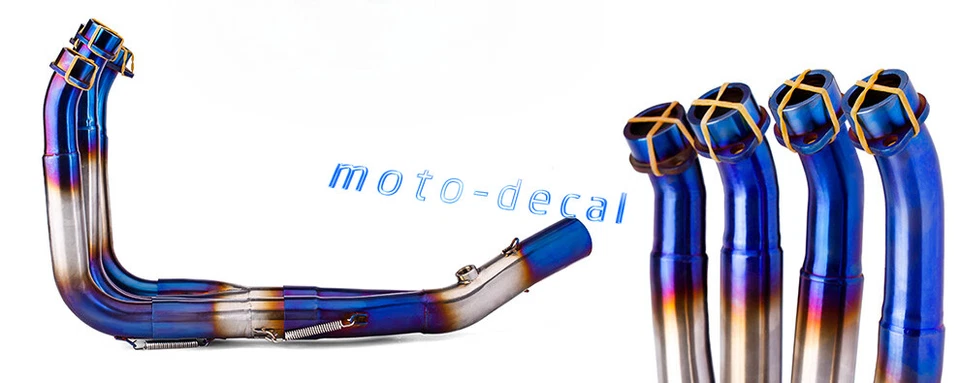 Escape de acero inoxidable 51 mm para YZF-R6 R6 2006-2016 sistema de tubo medio delantero completo Foto 3 de 3