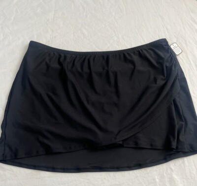 New TIME & TRU Women s  Plus Swim Bottom Fold Over Shirred 1X  3X