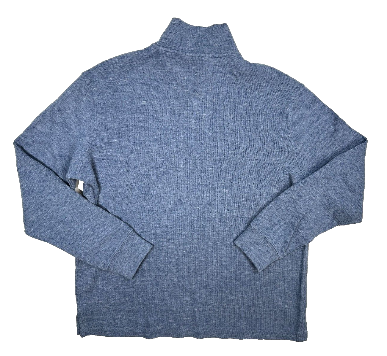 Polo Ralph Lauren Sweater Mens Large Blue Quarter Zip Orange Pony Sweatshirt 1 4