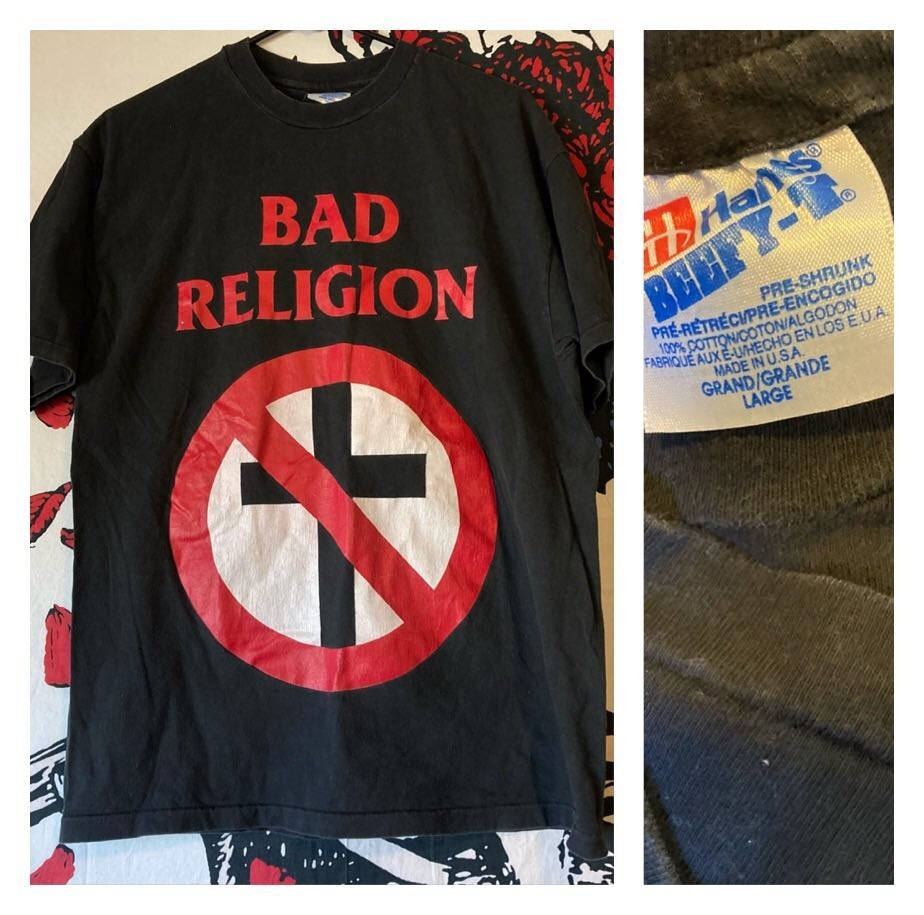 True VTG Early 90's Bad Religion Shirt Single Stitch USA Made