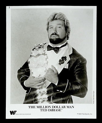 WWE TED DIBIASE OFFICIAL LICENSED ORIGINAL 8X10 PROMO PHOTO FROM 1989 VERY RARE