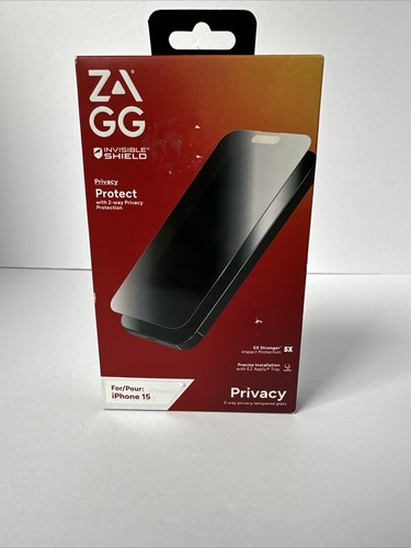 ZAGG Invisible Shield Privacy Protect Glass Elite for iPhone 15 - Picture 3 of 3