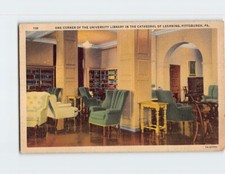 Postcard One Corner Of The University Library Cathedral Of Learning PA USA