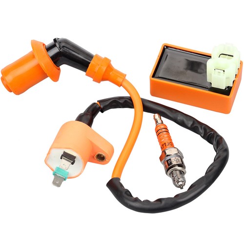 Racing CDI Box + Ignition Coil Spark Plug for GY6 50-150cc Moped Scooter - Picture 4 of 6