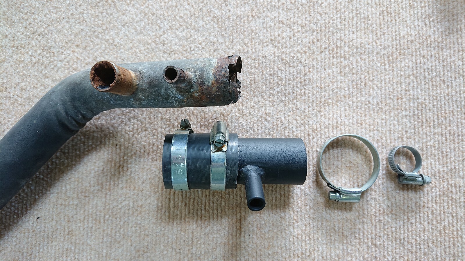 Talbot Express/Fiat Ducato C25 Petrol eng Coolant pipe repair kit 1 pipe eBay