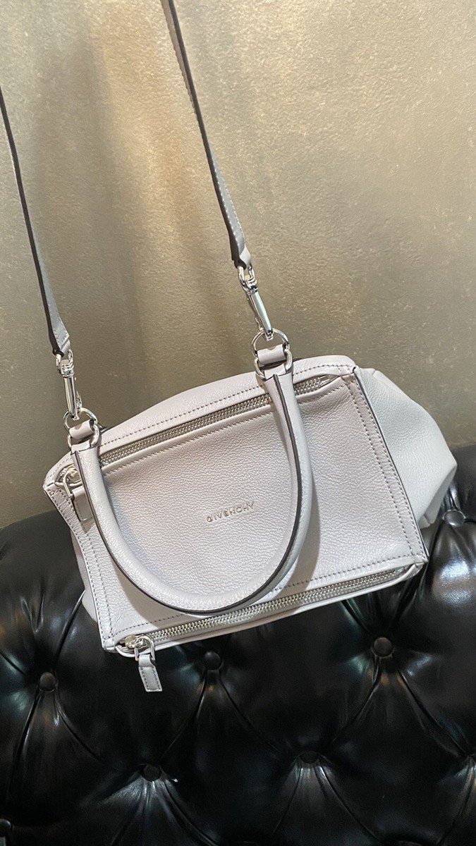 Givenchy Pandora Small Sugar Leather Shoulder Gray, Retail