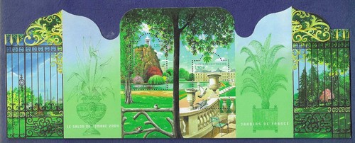 2003/4 Francia "Giardini di Francia" emissione mini foglio lotto di 2 diversi