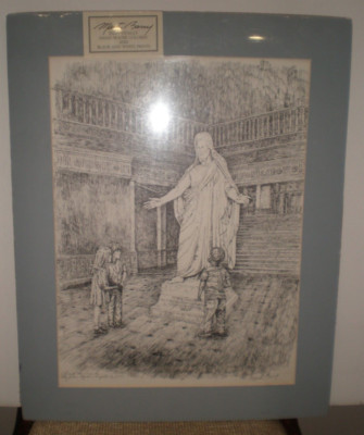 CHRIST THE CONSOLER JOHNS HOPKINS HOSPITAL BY MARTIN BARRY ART PRINT SIGNED/NUM