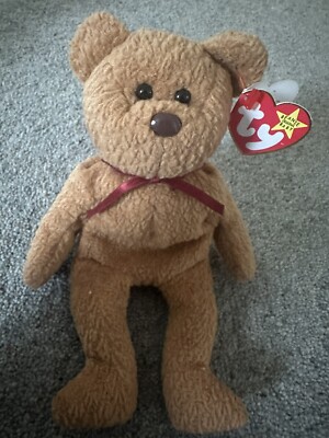 TY Beanie Baby 1996 With ERRORS ON TAGS - Curly The Bear - Retired *VERY RARE*
