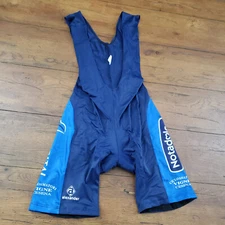 Alexander Mens 2XL Cycling Bibshorts 7" 16.5" (8/10) Pad Spandex XXL Blue