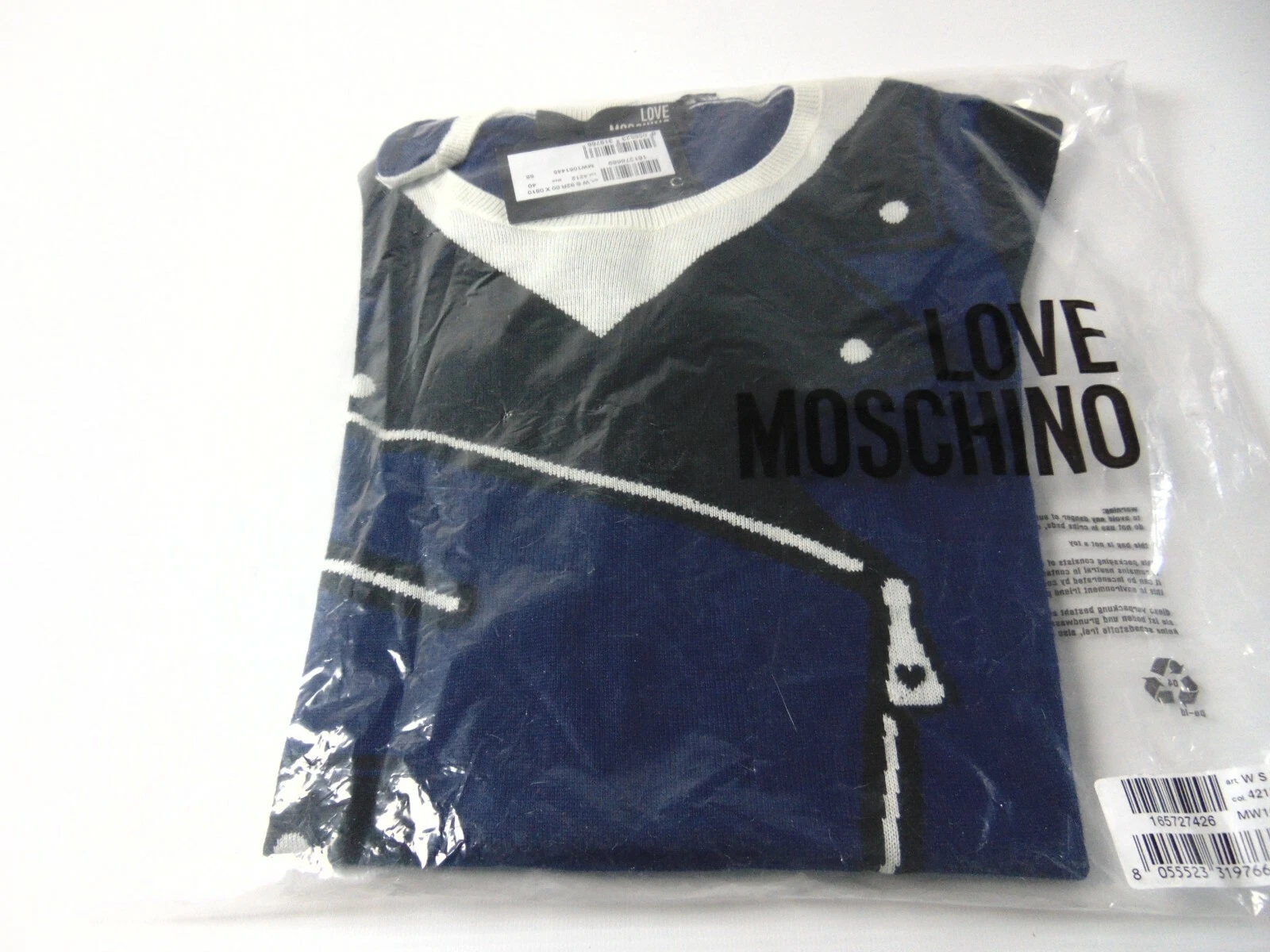 Love Moschino abito body pullover donna designer taglia 40