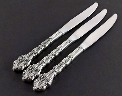 Oneida Community CHANDELIER 3 Modern Hollow Dinner Knives 9-1/8'' Stainless