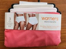 Warner's Blissful Benefits Women's SMALL / 5 Microfiber Briefs Panties 32124