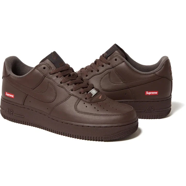 Nike Air Force 1 Low Supreme Baroque Marron CU9225 200 FW23 Taille 6,5 Confirmé