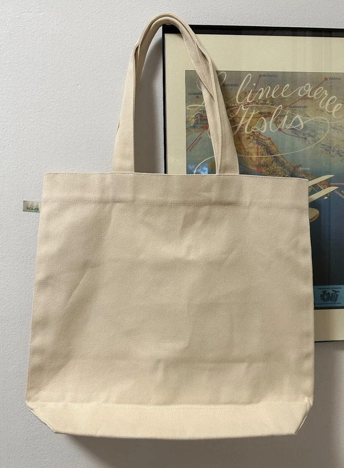 Rolex US Open Tenis Playa Viaje Bolso Lona Algodón Bordado Logo Bolso Foto 3 de 4