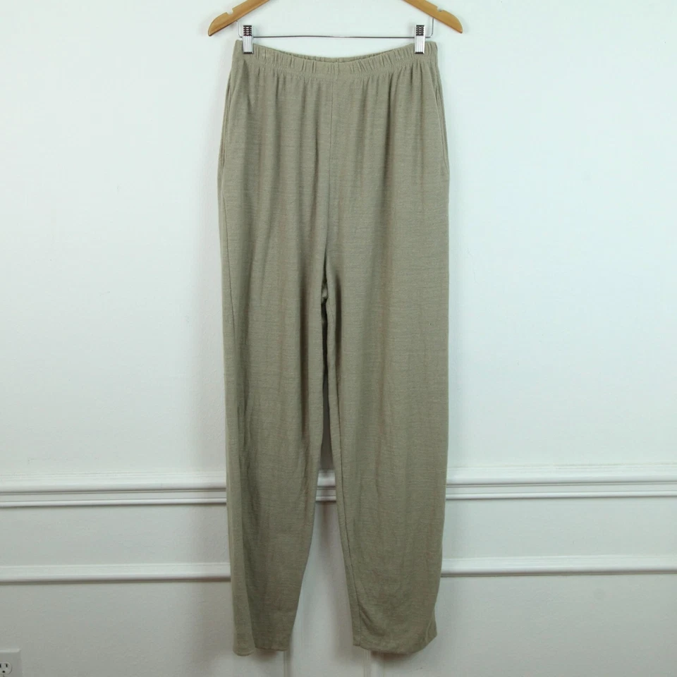 Calça Top Chaus Grande Mistura de Linho Vintage Anos 90 Roupa Lagenlook Mínima Costeira - Imagem 2 de 4