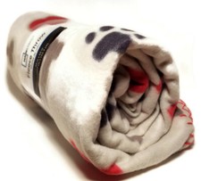 Mainstays Fleece Throw 50 x 60 GRAY DOG BONES Soft Washable Lightweight Blanket