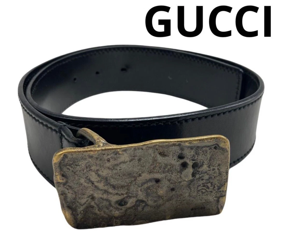 Ceinture GUCCI, cuir noir