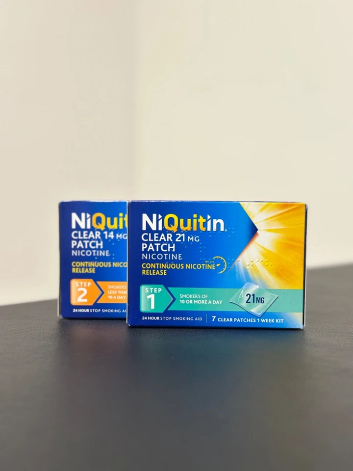 NiQuitin 补丁步骤 1/2/3 - 透明补丁 (EXP:05/2026) - 戒烟/电子烟 — 第 2/4 张图片