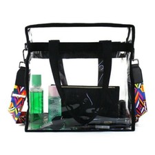 Women Clear Tote Bag Retro BeachBag Storag Handbag Gym PVC Single Shoulder