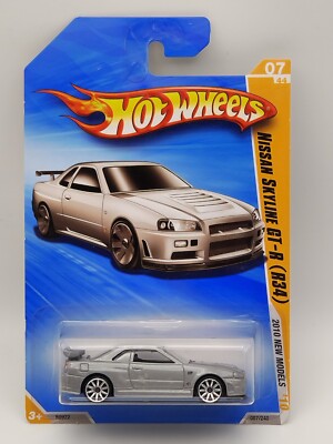 Hot Wheels Mainline 2010 New Models - Nissan Skyline GT-R (R34) - grau Long Card