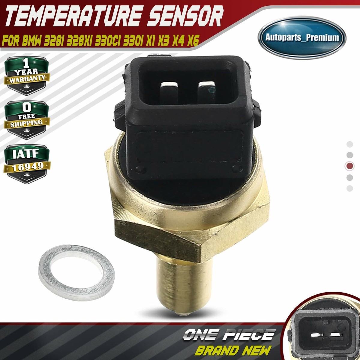 Engine Coolant Temperature Sensor for BMW 323i 528i xDrive