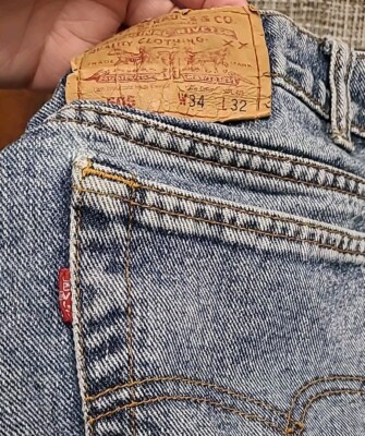 Levi's 505 xx Jeans USA Made Straight Leg 34x32 (30x30) See Pics