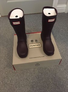 hunter boots black grape