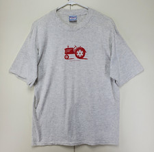Vintage Red Tractor Cafe Oakland,CA T-Shirt Men's L(Fit M) Gray Single Stitch
