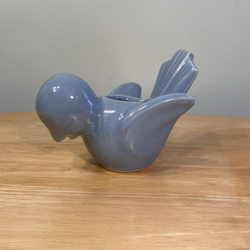 Vintage SHAWNEE Pottery Light Blue Bird Vase Planter Ceramic