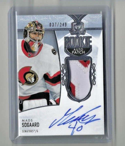 2022-23 Upper Deck The Cup Mads Sogaard RPA Rookie Patch Auto 037/249 #112