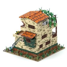 Italy House No. 2 Modular Building 3314 Bricks MOC-72235 Gift for Christmas
